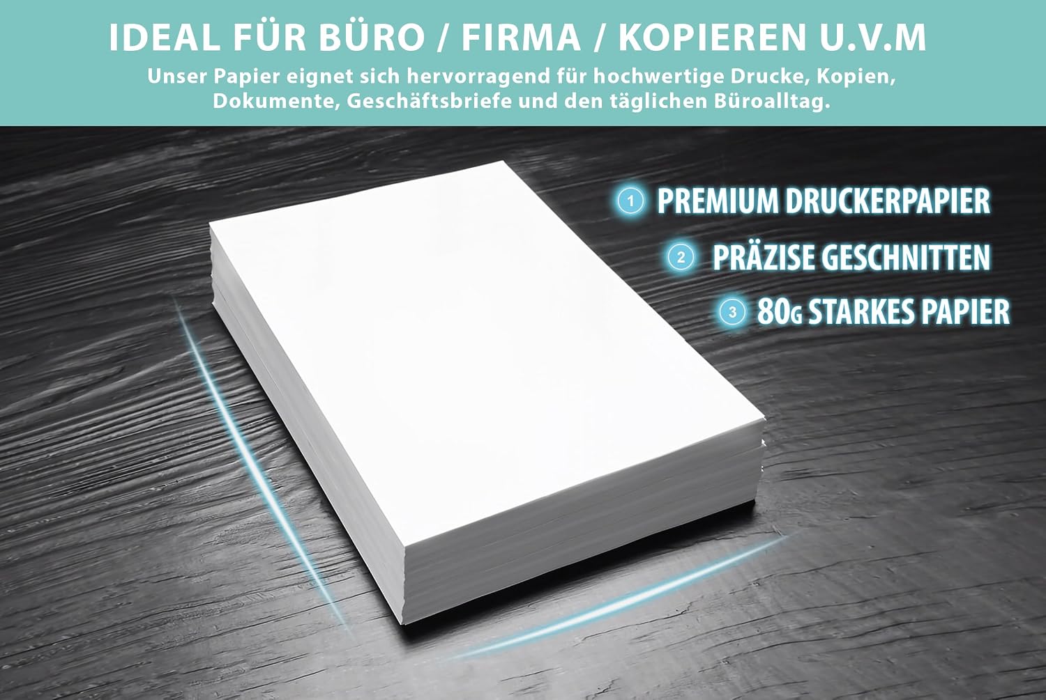 Printer Paper 80 g White A5 500 Sheets - 14.8 x 21 cm - Premium Paper | Reinweiß - Kopierpapier, Laserdrucker & Tintenstrahl für Uni, Fotografie, Büro & Office - MADE IN GERMANY - ACHTUNG DIN A5 – Bild 5