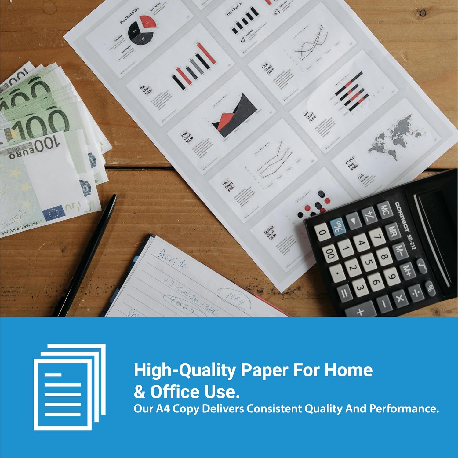 Copier Paper Home & Office - Basics Printer Paper for Home and Office Universal Printer Paper for Laser Printers and Inkjet Printers Suitable 2500 Sheets DIN A4 80 g, White (5 x 500 Sheets), Pack of 5 – Bild 8
