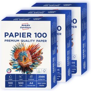 Avery Zweckform 2566 Inkjet Printer Paper DIN A4 100 g/m², White