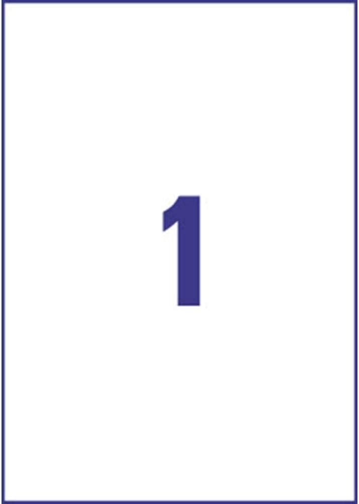 europe100 ELA027 Universal Labels 210 x 297 mm 100 Sheets / 100 Labels White 210 x 297 mm – Bild 2