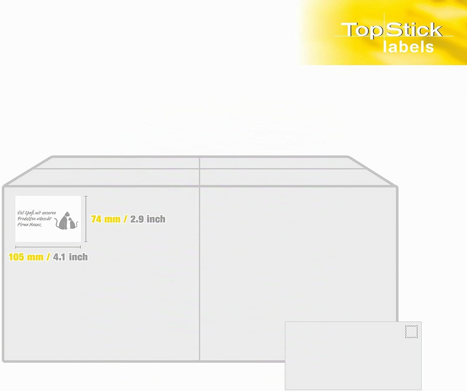 TopStick Universal Labels DIN A4 (Paper, Matte), Self-Adhesive, Printable, Permanent Address Labels, White – Bild 5