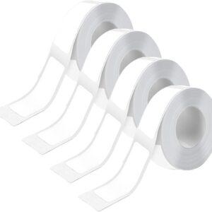 Pack of 4 Self-Adhesive Labels 12 x 40 mm, Self-Adhesive Labels for Label Printer, Replacement Tape on Roll, Waterproof Labelling Labels for Office, Kitchen, Warehouse and DIY for S001