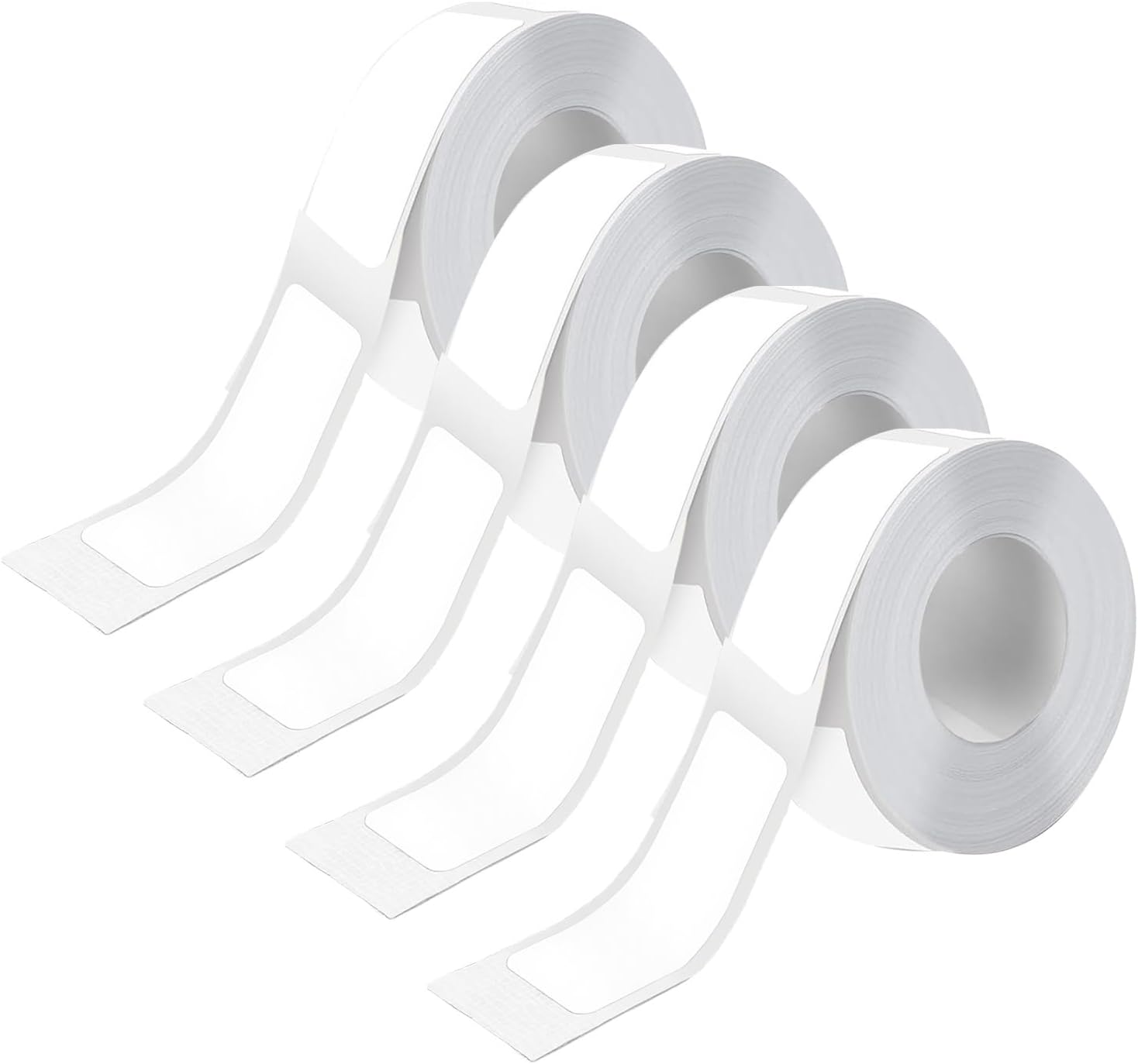Pack of 4 Self-Adhesive Labels 12 x 40 mm, Self-Adhesive Labels for Label Printer, Replacement Tape on Roll, Waterproof Labelling Labels for Office, Kitchen, Warehouse and DIY for S001