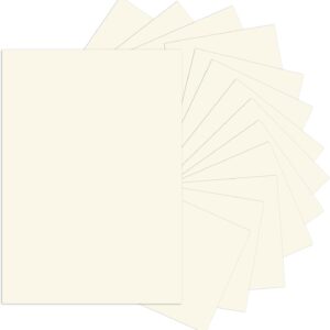 TSKDKIT 60 Sheets Ivory Coloured Paper A4, Coloured Card Cream Paper DIN A4 Paper 250 g/m² Photo Card Thick Printer Paper Craft Card for Card Making Invitations Scrapbook Printable DIY