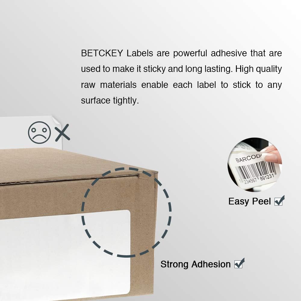 BETCKEY - 1 roll of 11355 self-adhesive labels compatible with DYMO S0722550, 19 mm x 51 mm, 500 multi-purpose labels for LabelWriter 450, 4XL not suitable for 550 or 5XL – Bild 6