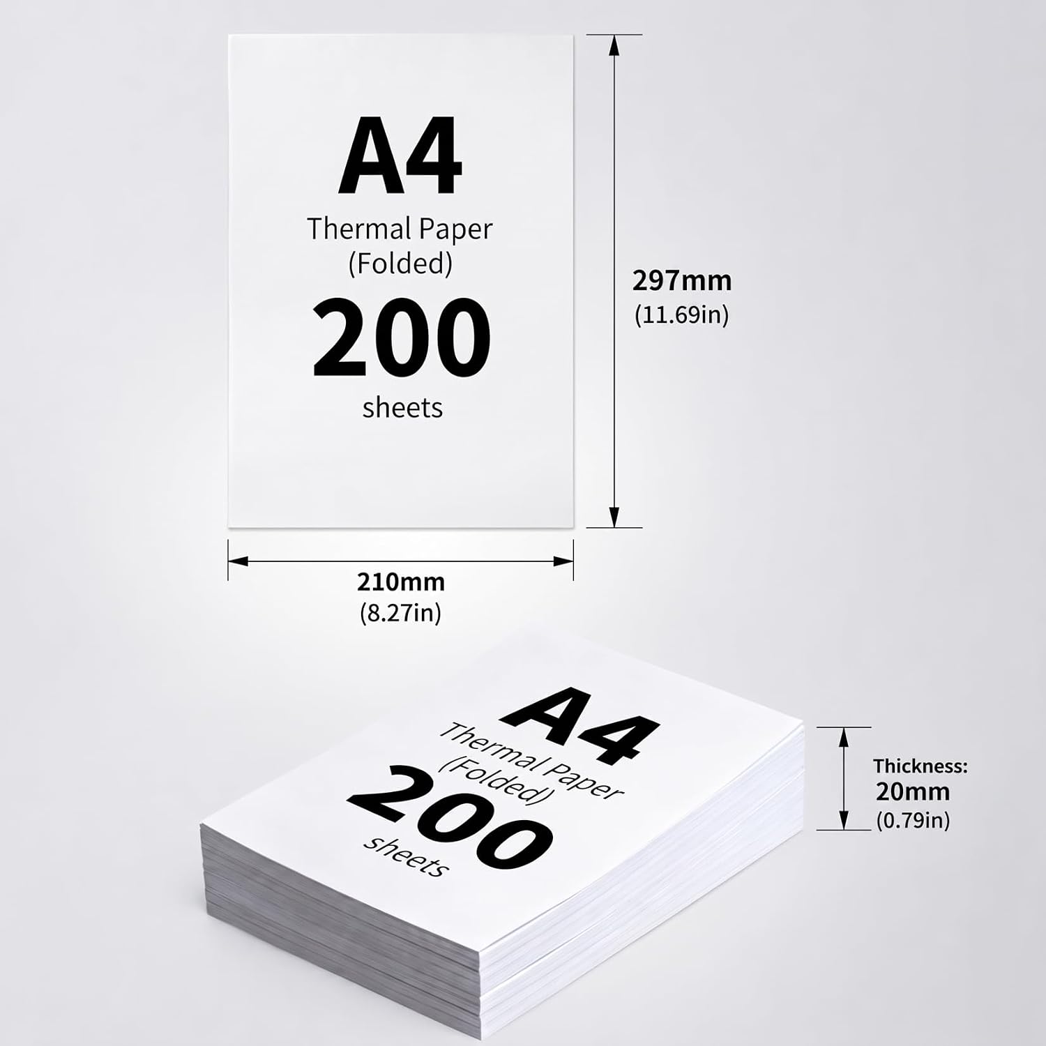 200 Sheets for Thermal Printer Paper A4 Thermal Paper – Bild 2