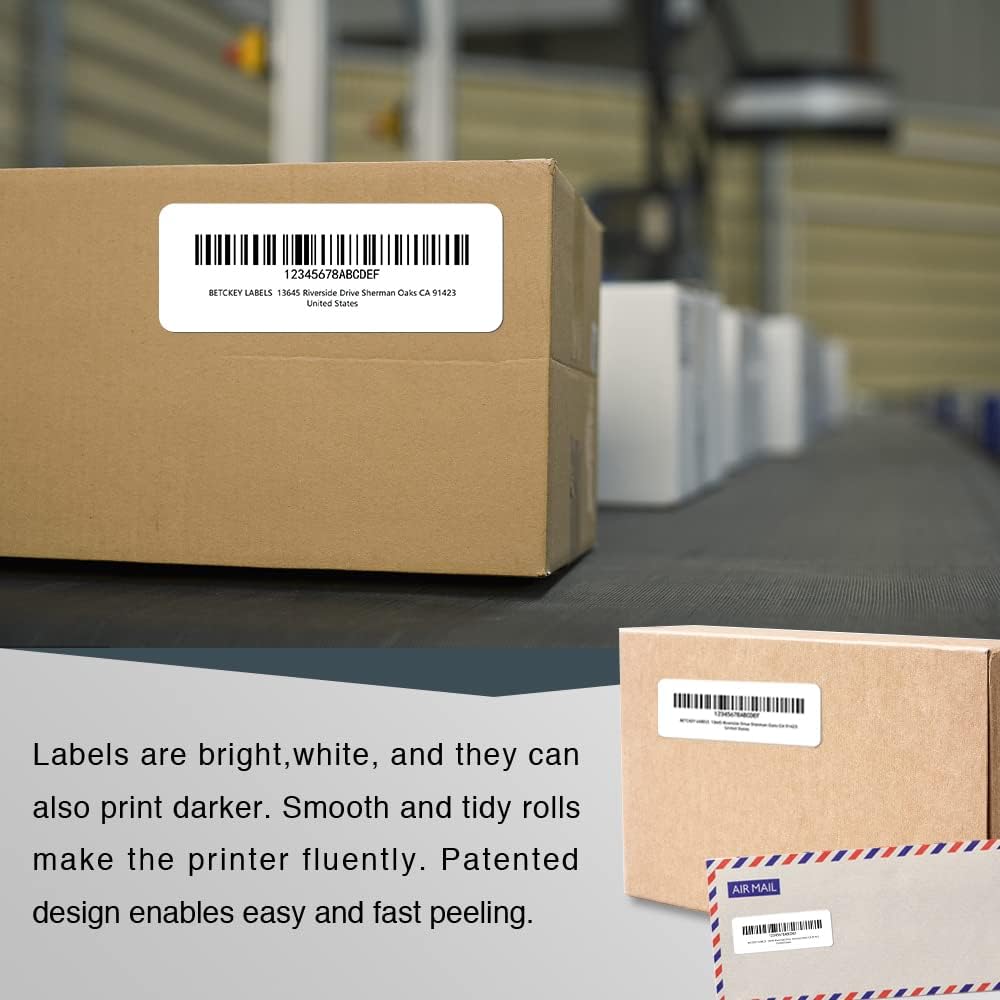 BETCKEY - 1 roll of 11355 self-adhesive labels compatible with DYMO S0722550, 19 mm x 51 mm, 500 multi-purpose labels for LabelWriter 450, 4XL not suitable for 550 or 5XL – Bild 7