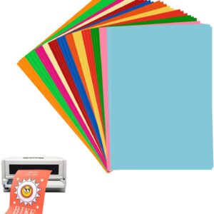 48 Sheets Neon Coloured Paper for Labels, Self-Adhesive Stickers, A4, 210 x 297 mm (Random Color)
