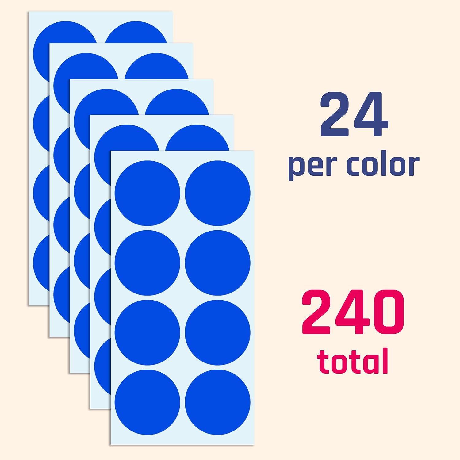 240 pieces, 50 mm adhesive dots, colourful, large, round dot stickers, 10 – Bild 5