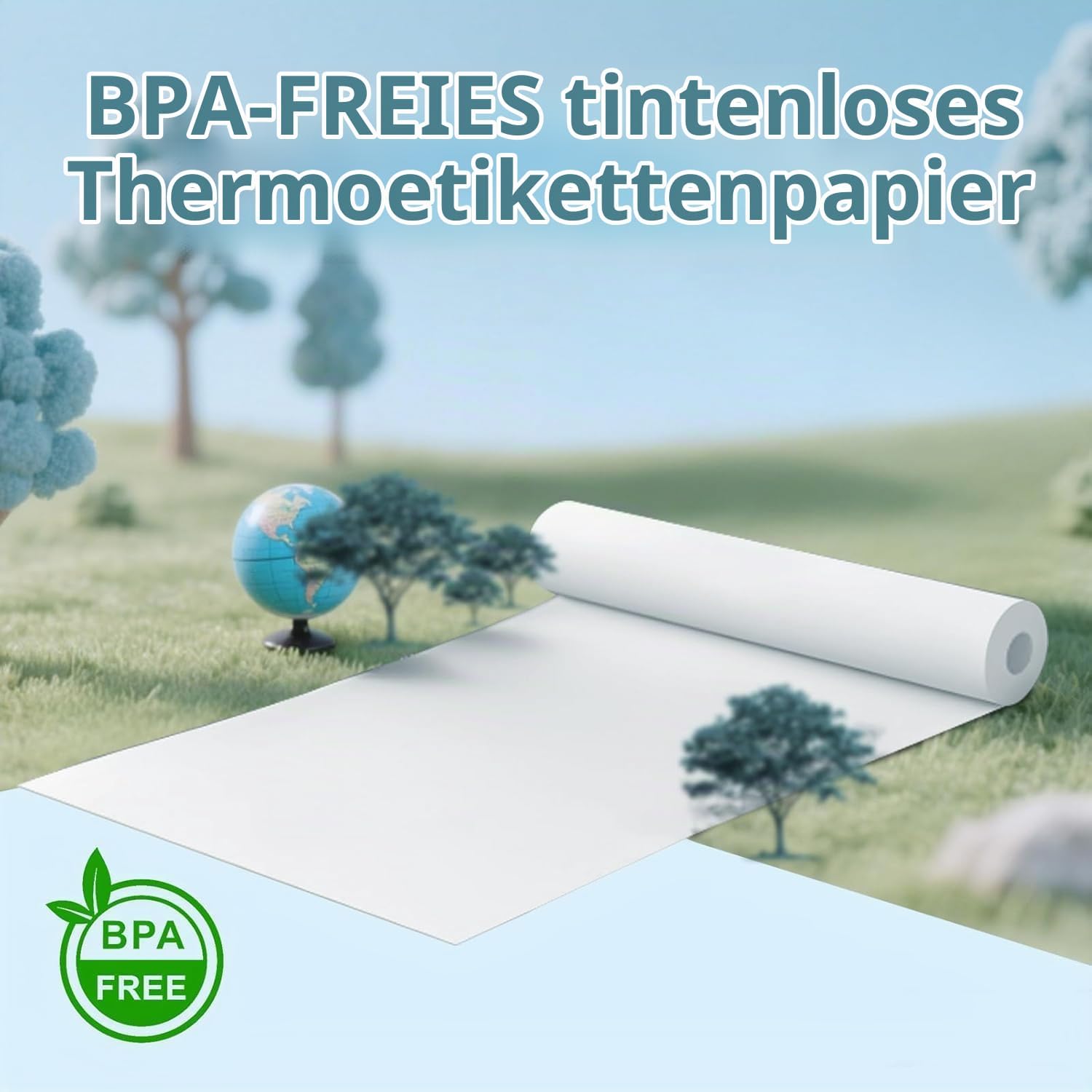 5 Rolls of Thermal Paper A4 for Portable Printer, 210 x 30 mm, Thermal Printer Paper A4, Quick Drying, for File, Photo Printing, Notes, Labels – Bild 4