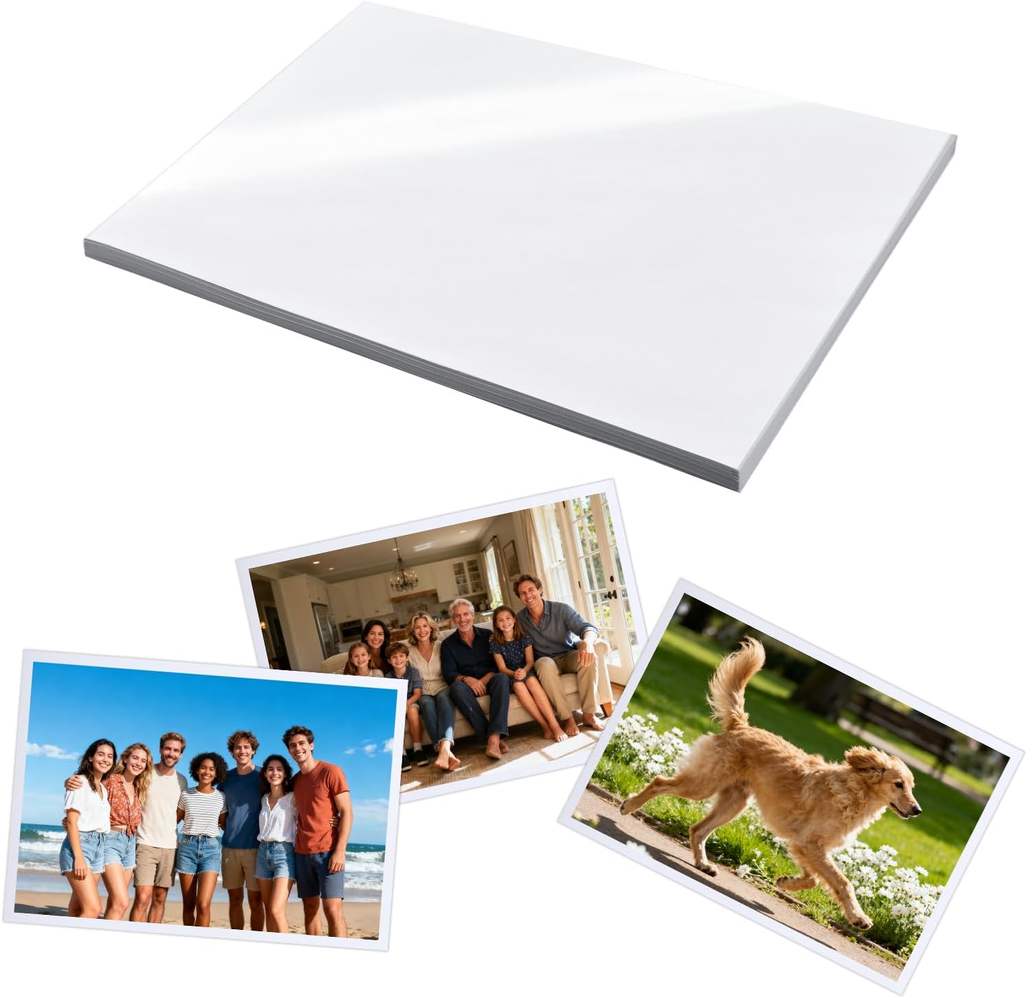 50 Sheets Photo Paper A4 Glossy, Photo Paper A4 180 g/m², Instant Dry, Waterproof, Bright White Photo Paper, Ideal for Inkjet Printers
