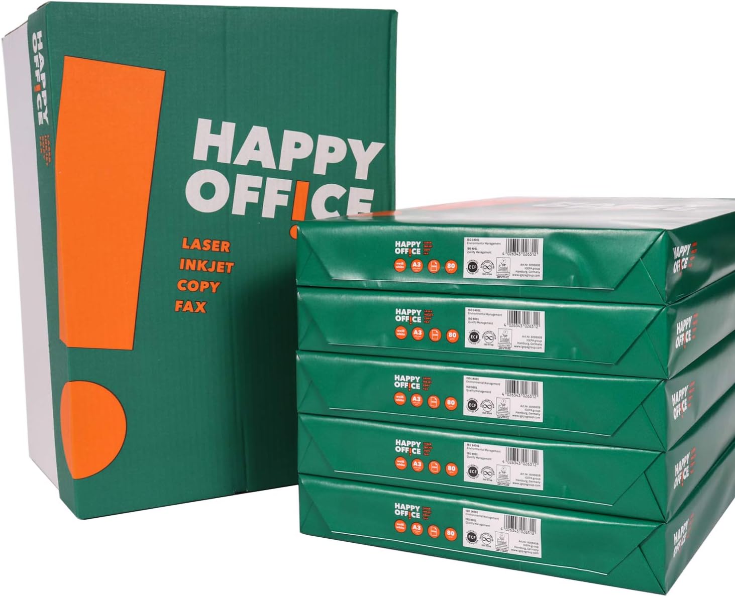 Printer Paper DIN A3, 80 g/m², 1000 Sheets, White - Copier Paper, Paper Fax Laser Paper, Universal Paper for All Printers, Photocopying Paper Pages