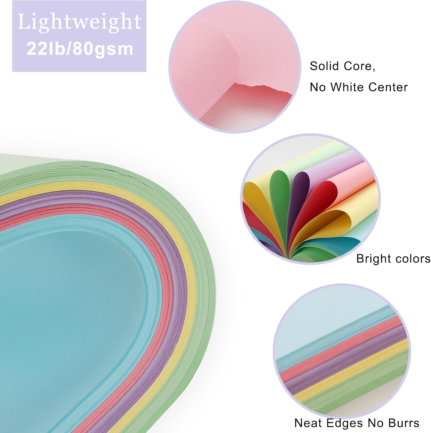 600 Sheets Coloured Paper A4 80gsm Printer Paper 5 Pastel Colours – Bild 3