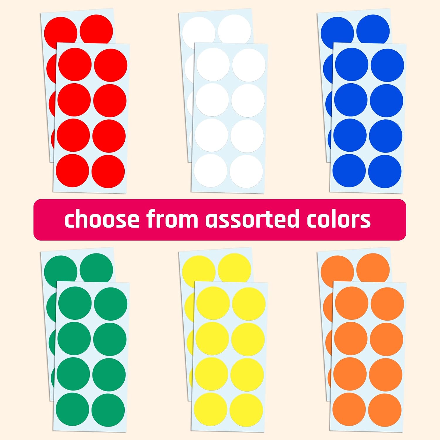 240 pieces, 50 mm adhesive dots, colourful, large, round dot stickers, 10 – Bild 9