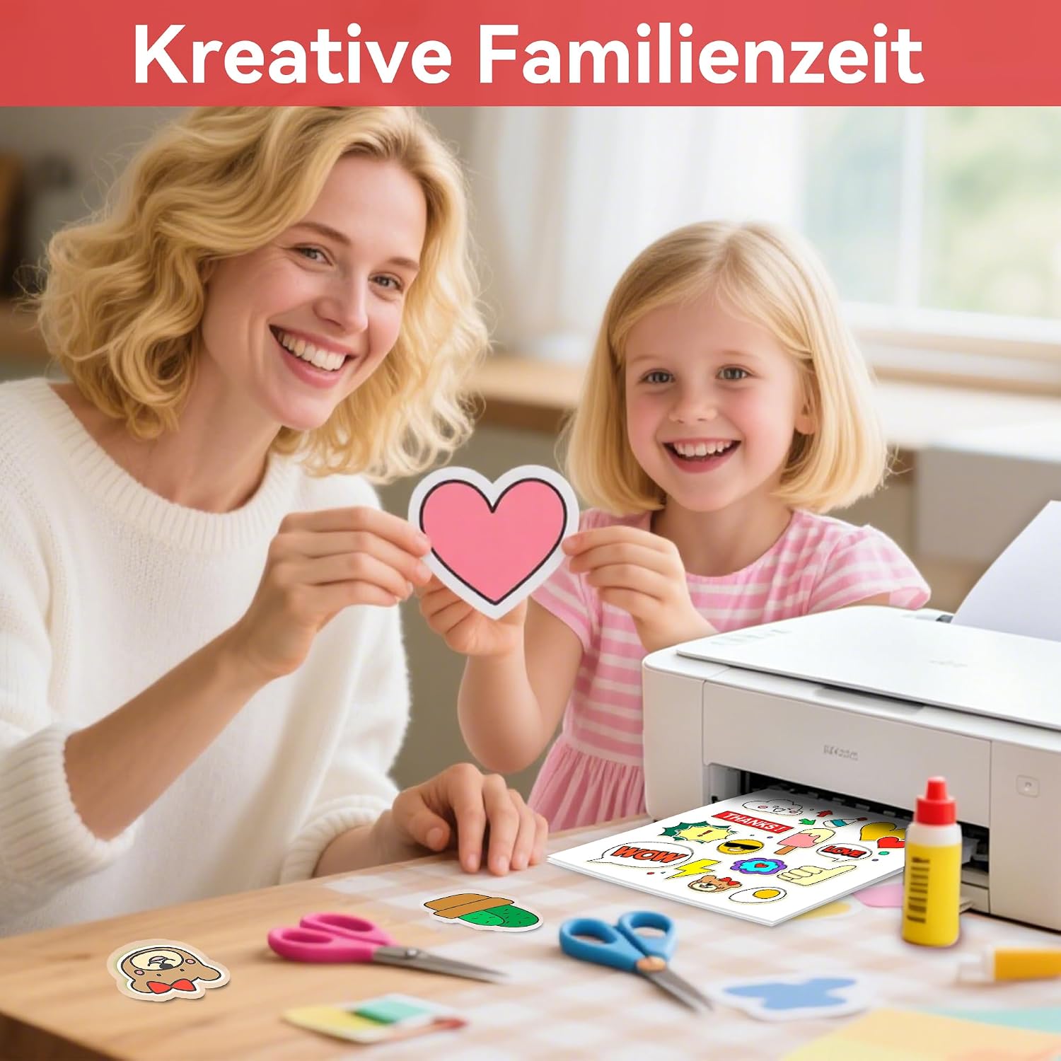 40 Sheets Self-Adhesive DIN A4 Labels, Paper Sticker for Printing, Self-Adhesive Labels, Universal Printable, Compatible with Inkjet and Laser Printers – Bild 6