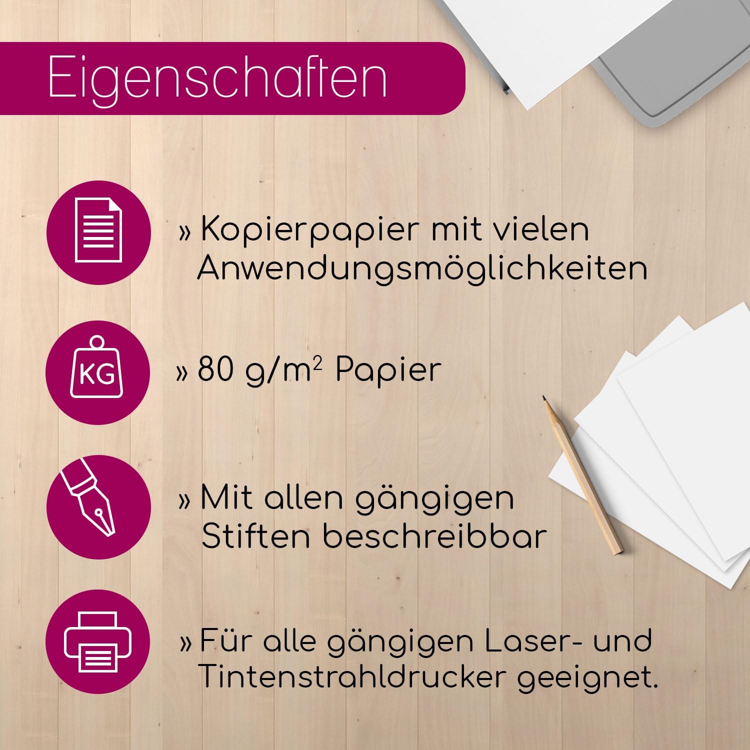 Younikat DV1508 500 Sheets DIN A5 Yellow Blank Paper 80 g/m² Copier Paper – Bild 4