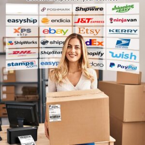 Phomemo 4 x 6 inch Thermal Direct Shipping Label, 1000 Labels, 4 x 6 Self-Adhesive Thermal Shipping Label Paper, Suitable for Express Companies, Compatible with Desktop Label Printers