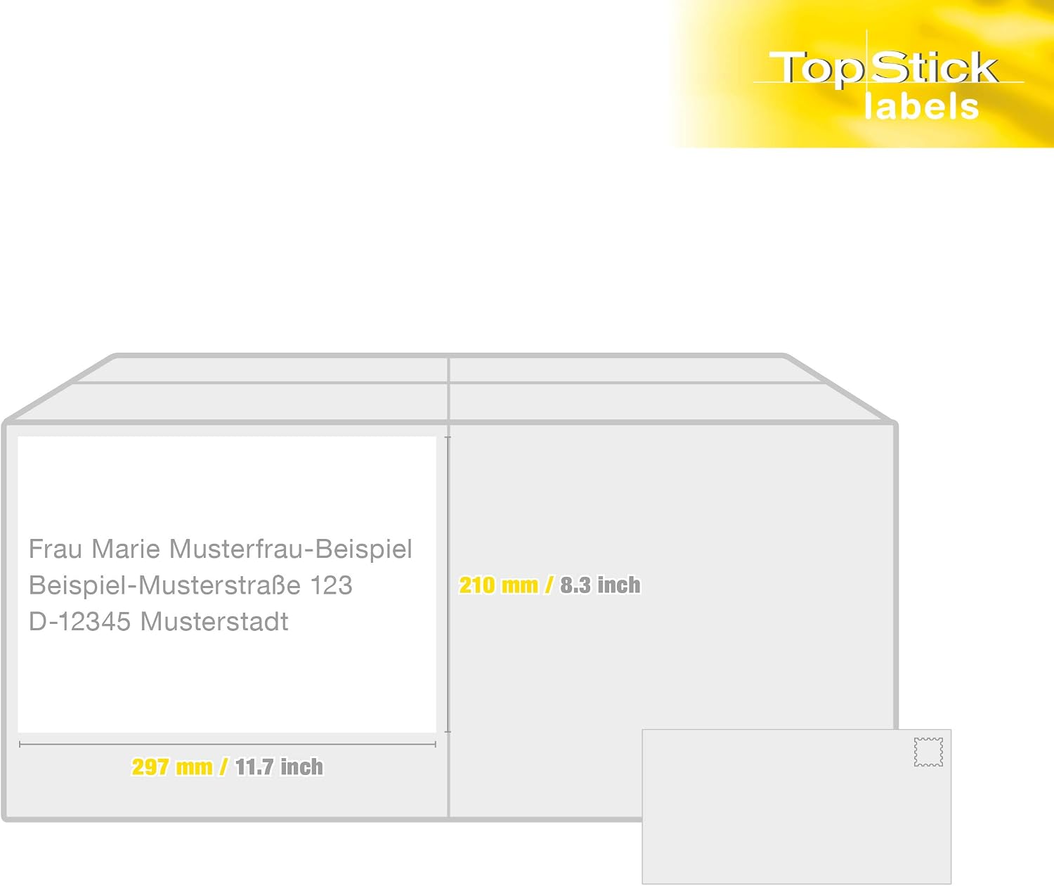 TopStick Universal Labels DIN A4 (Paper, Matte), Self-Adhesive, Printable, Permanent Address Labels, White – Bild 5