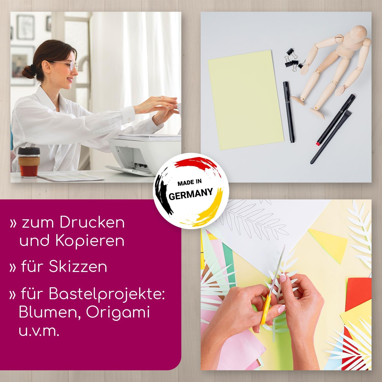 Younikat DV1508 500 Sheets DIN A5 Yellow Blank Paper 80 g/m² Copier Paper – Bild 5