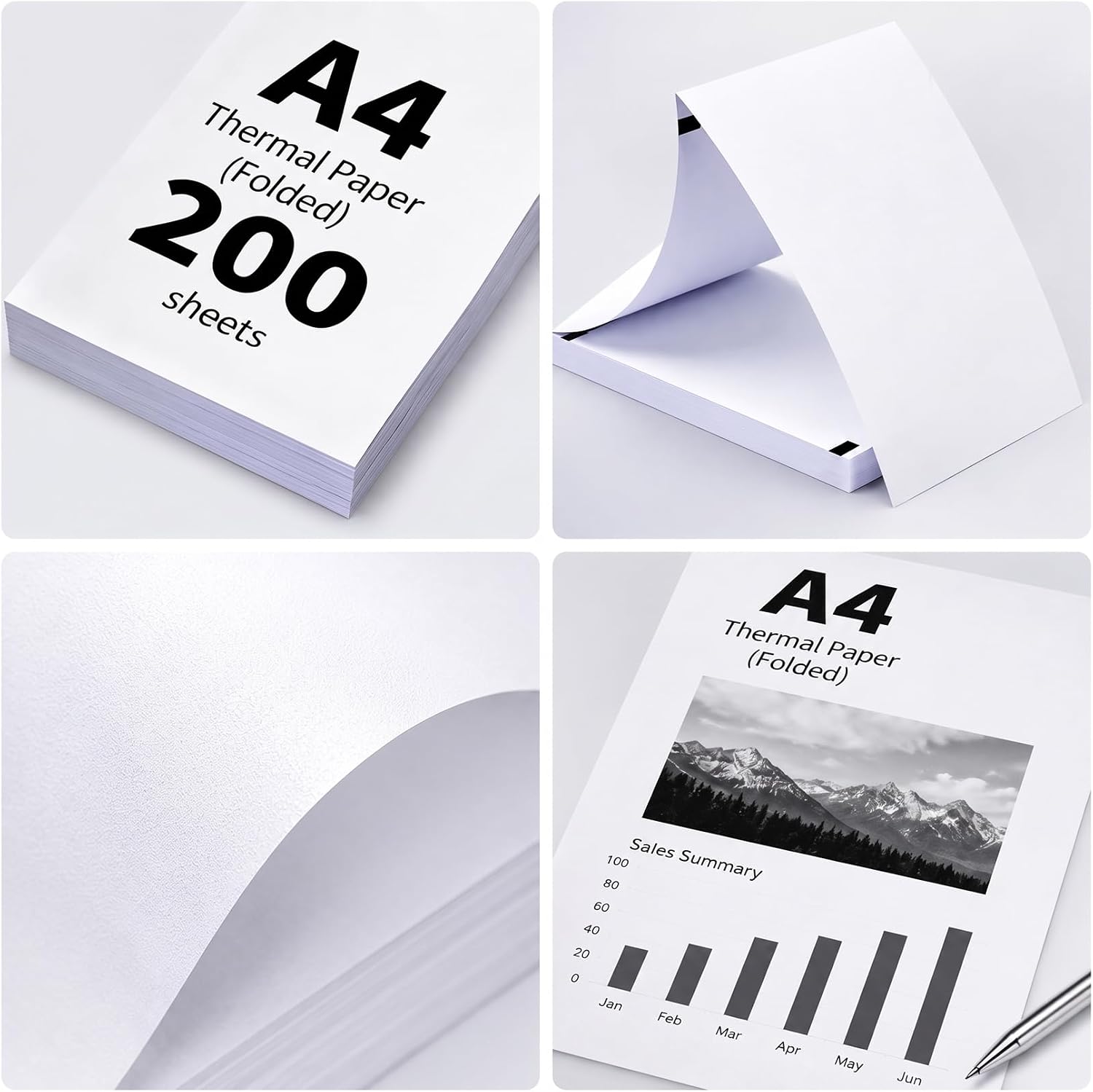 200 Sheets for Thermal Printer Paper A4 Thermal Paper – Bild 3