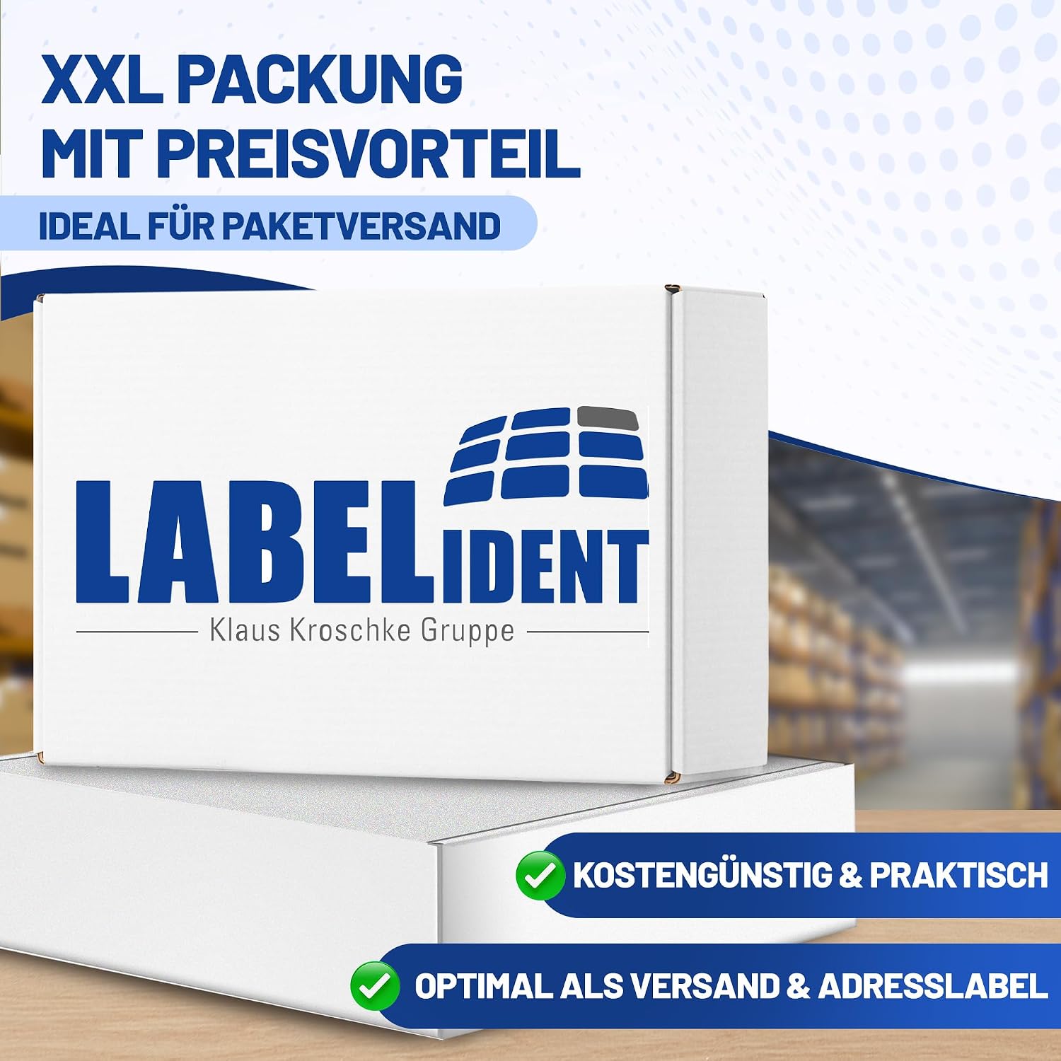 Labelident Shipping Labels on DIN A5 Sheets, White, 210 x 148 mm, 1,000 Paper Labels on 1,000 Sheets, Self-Adhesive Shipping Labels A5 for DHL, DPD, Fedex, GLS, Hermes, UPS – Bild 6