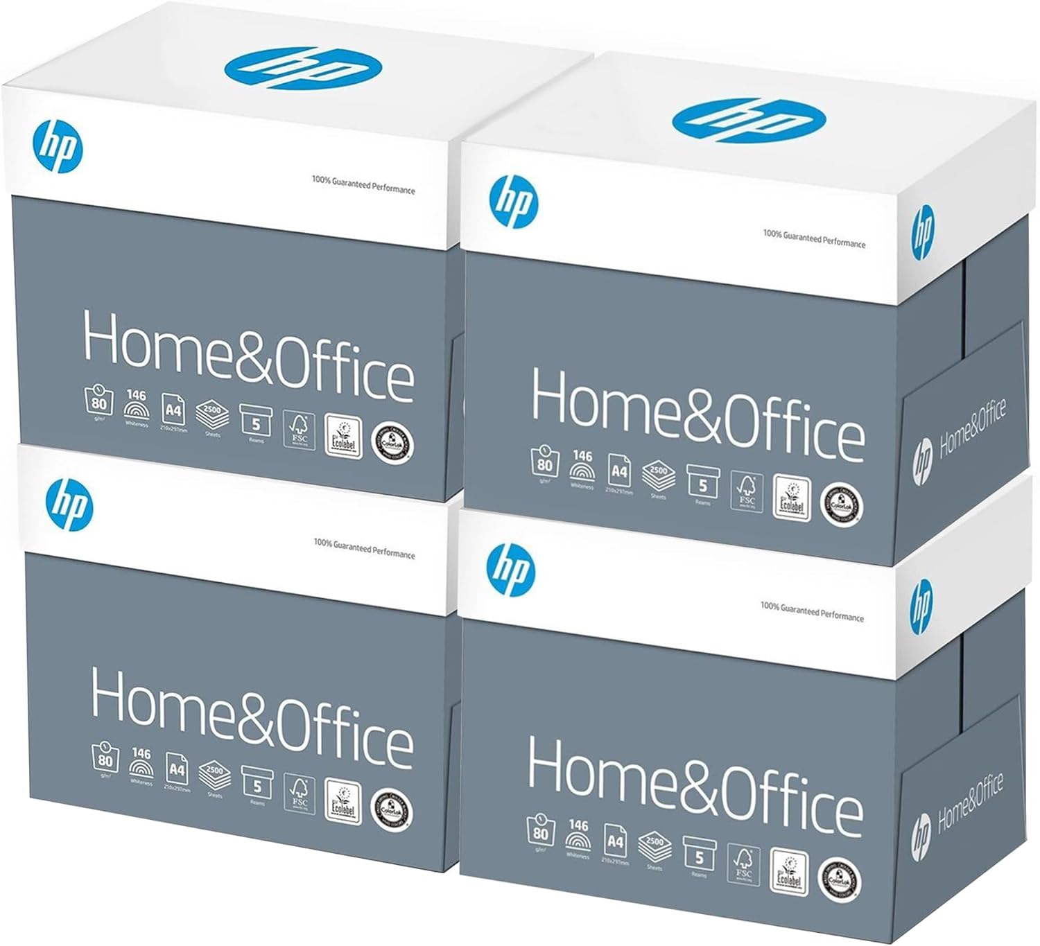 HP Printer Paper A4 Copier Paper 80 g - 4 x 2,500 Sheets - 10,000 Sheets