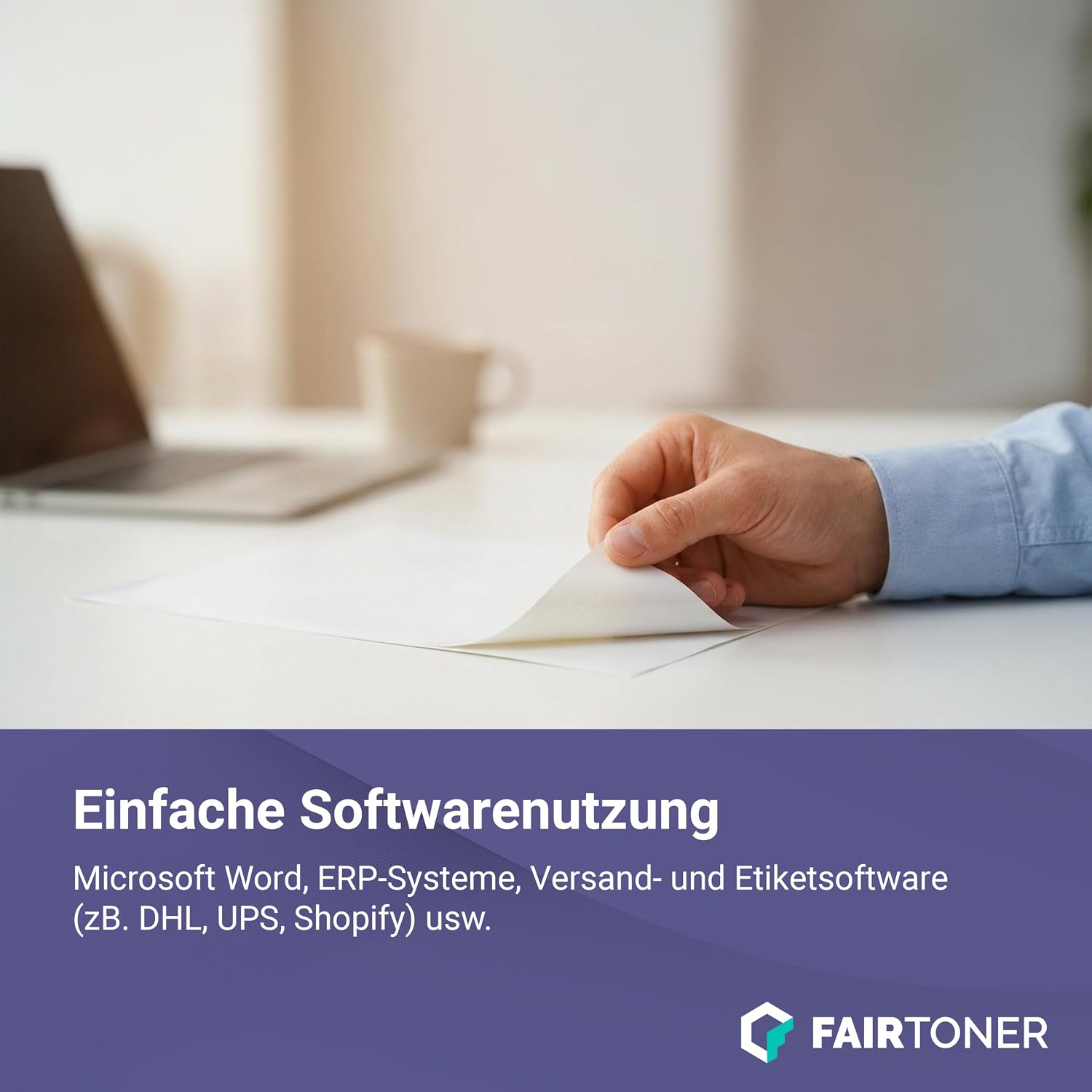 FairToner Self-Adhesive Labels A6 Matt White 100 Sheets (105 x 148 mm) – Bild 8