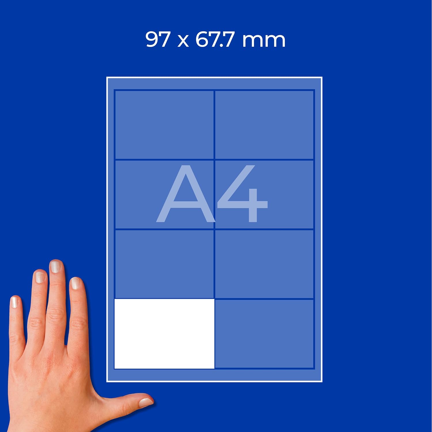 AVERY Zweckform 4782 Universal Labels (200 Plus 40 Extra Adhesive Labels, 97 x 67.7 mm on A4, Printable Shipping Labels, Self-Adhesive Shipping Stickers with Ultragrip) 30 Sheets, White – Bild 4