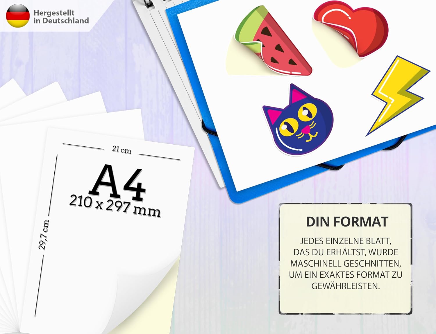 Self-Adhesive DIN A4 Labels Pack of 50 210 x 297 mm Universal Printable – Bild 2
