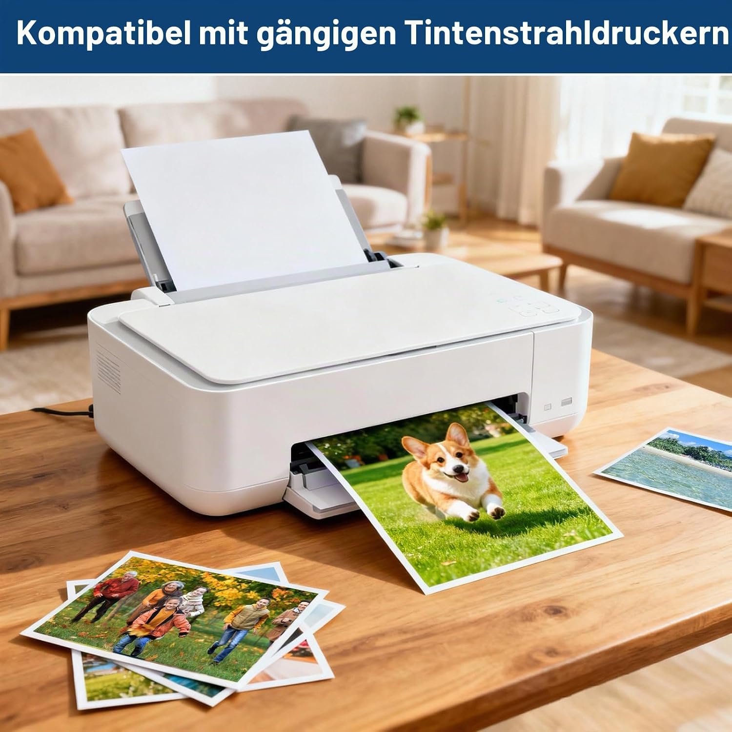 50 Sheets Photo Paper A4 Glossy, Photo Paper A4 180 g/m², Instant Dry, Waterproof, Bright White Photo Paper, Ideal for Inkjet Printers – Bild 4