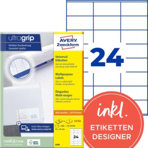 AVERY Zweckform Universal labels size 70 x 36 mm