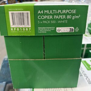 Q-CONNECT KF01087 Copier Paper Printer Paper DIN A4 80 g/m² 5 x 500 Sheets Quality Class B Universal Paper for Home Office and Home Office Multifunctional Paper