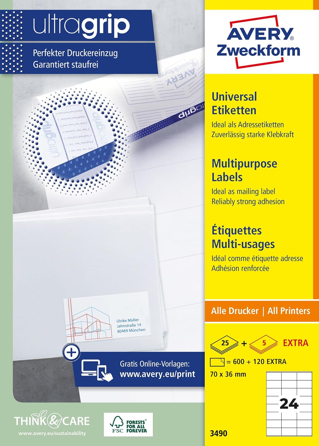 AVERY Zweckform Universal labels size 70 x 36 mm – Bild 11