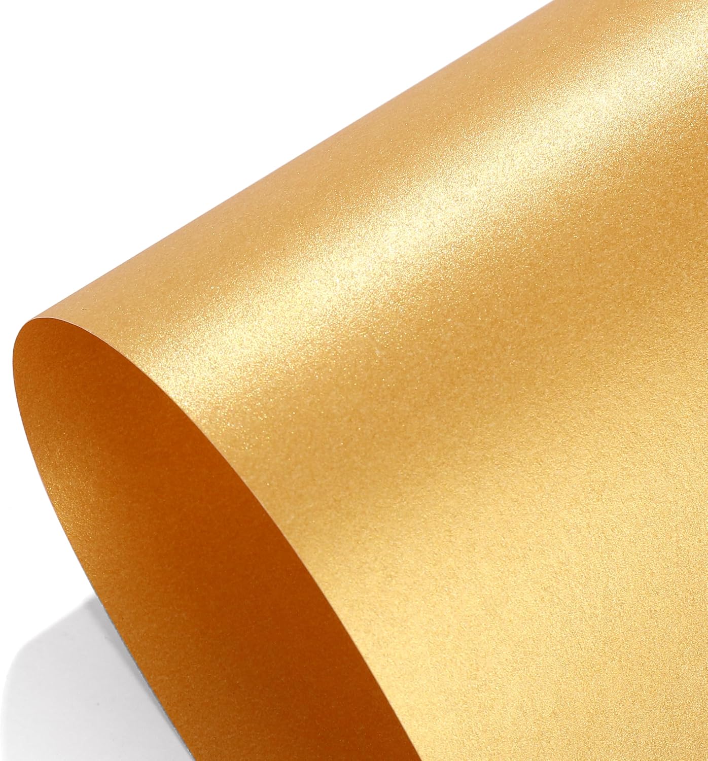 Donindis 50 Sheets A4 Pearlescent Paper Gold Metallic Craft Paper with Mother of Pearl Shimmer 120 g/m² – Bild 4