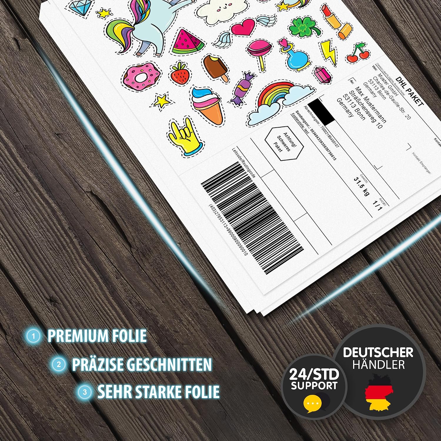 Self-Adhesive DIN A4 Labels Pack of 50 210 x 297 mm Universal Printable – Bild 5