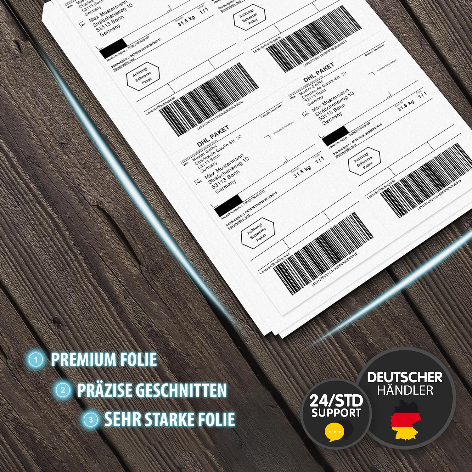 Labels 105 x 148 mm (4 x DIN A6 on DIN A4) – 50 Sheets – 200 Labels – Bild 7