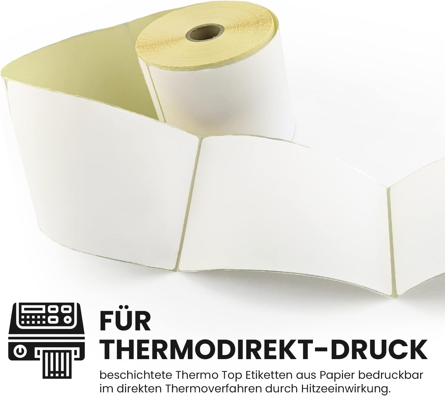 Netuno 1 Roll Thermal Labels White 100 x 150 mm Pack of 500 Shipping Labels on Roll with Perforation Self-Adhesive Labels for Thermal Printers Logistics Warehouse Paper Labels 10 x 15 cm – Bild 3