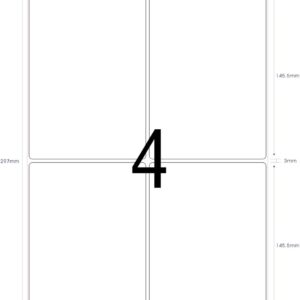 Universal labels sticker DIN A4 self-adhesive labels address labels stickers – suitable for laser/inkjet/photocopiers.