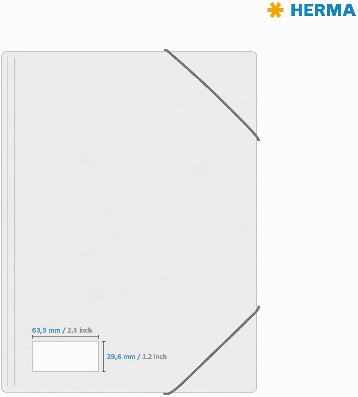 HERMA 4347 63.5x29.6mm Movables Colour Laser Paper Rectangular Removable Labels with Round Corners - Matte White (675 Labels, 27 per Sheet) – Bild 4