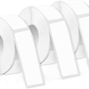 3 Rolls Replacement Label Tape 12 x 40 mm Self-Adhesive Thermal Labels