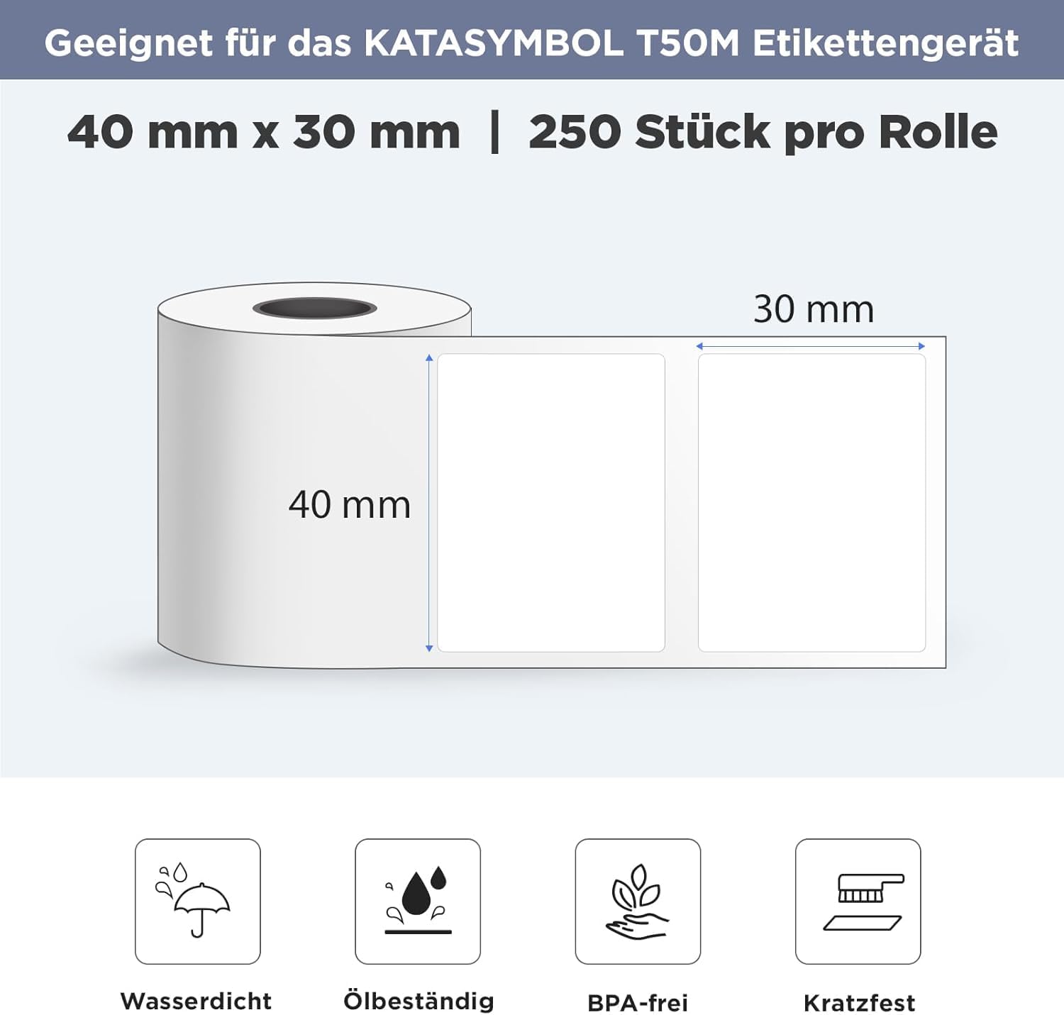 SUPVAN Self-Adhesive Waterproof Labels for T50M Label Printers – Bild 2
