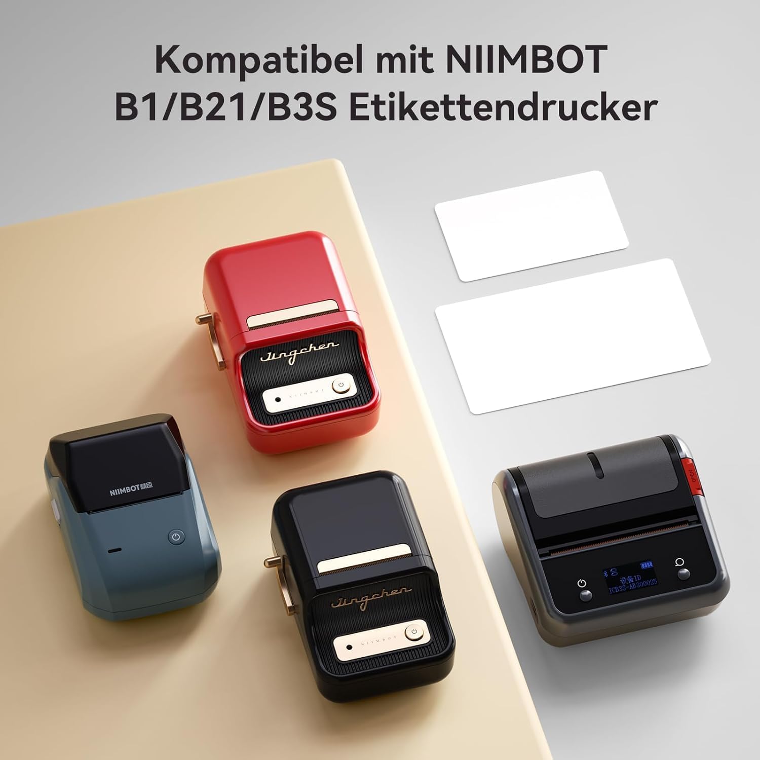 NIIMBOT Labels, 3 Rolls Compatible with NIIMBOT B1 B21 B3S Label Printer, 34 x 34 mm Labelling Paper – Bild 8