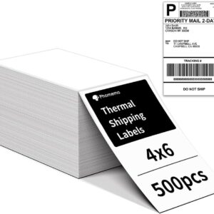 Phomemo Shipping Labels 4 x 6 Inch (Pack of 500) for DHL Label Printers