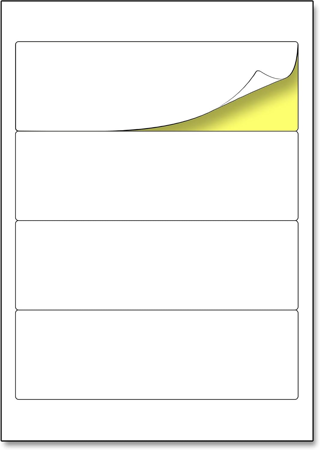 192 x 61 mm, 25 Sheets, Folder Spine, Self-Adhesive, Wide, Printable, A4