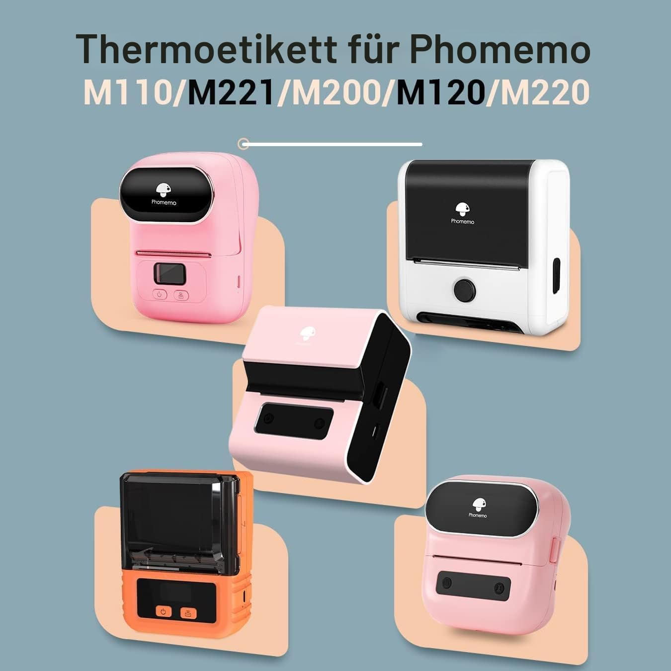 Phomemo M110 M120 M200 M220 M221 Transparent Round Paper 40 x 40 mm (1.57 x 1.57 inches) Sticky Thermal Label Printer Paper – Bild 7