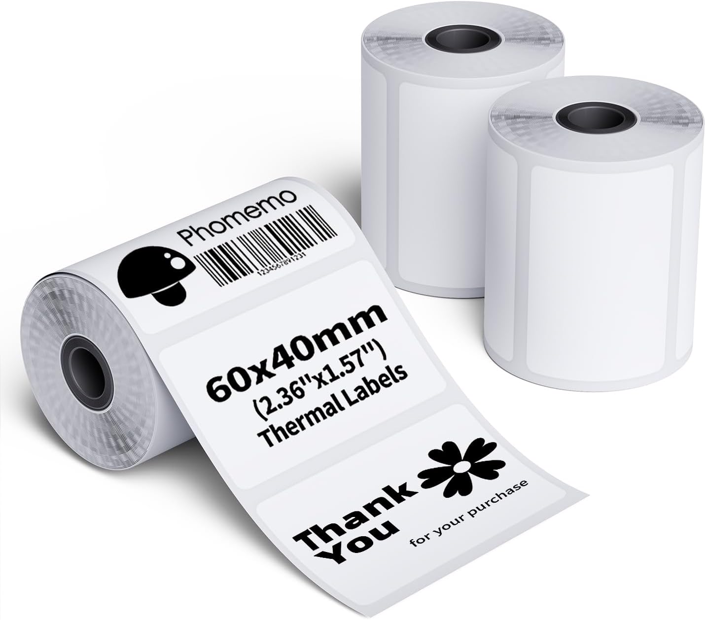 Phomemo 3 Rolls of Self-Adhesive Labels for M110/M220, 60 x 40 mm, 540