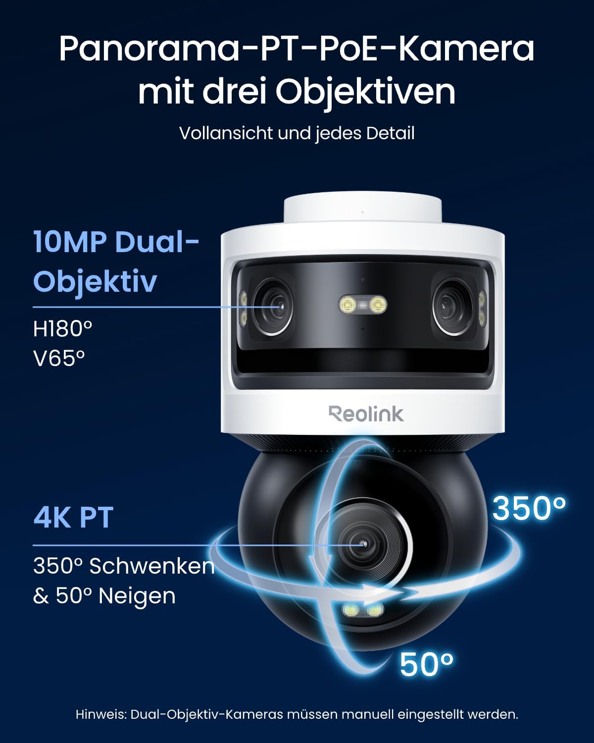Reolink OMVI 3i PoE Triple Lens Outdoor Security Camera – Bild 4