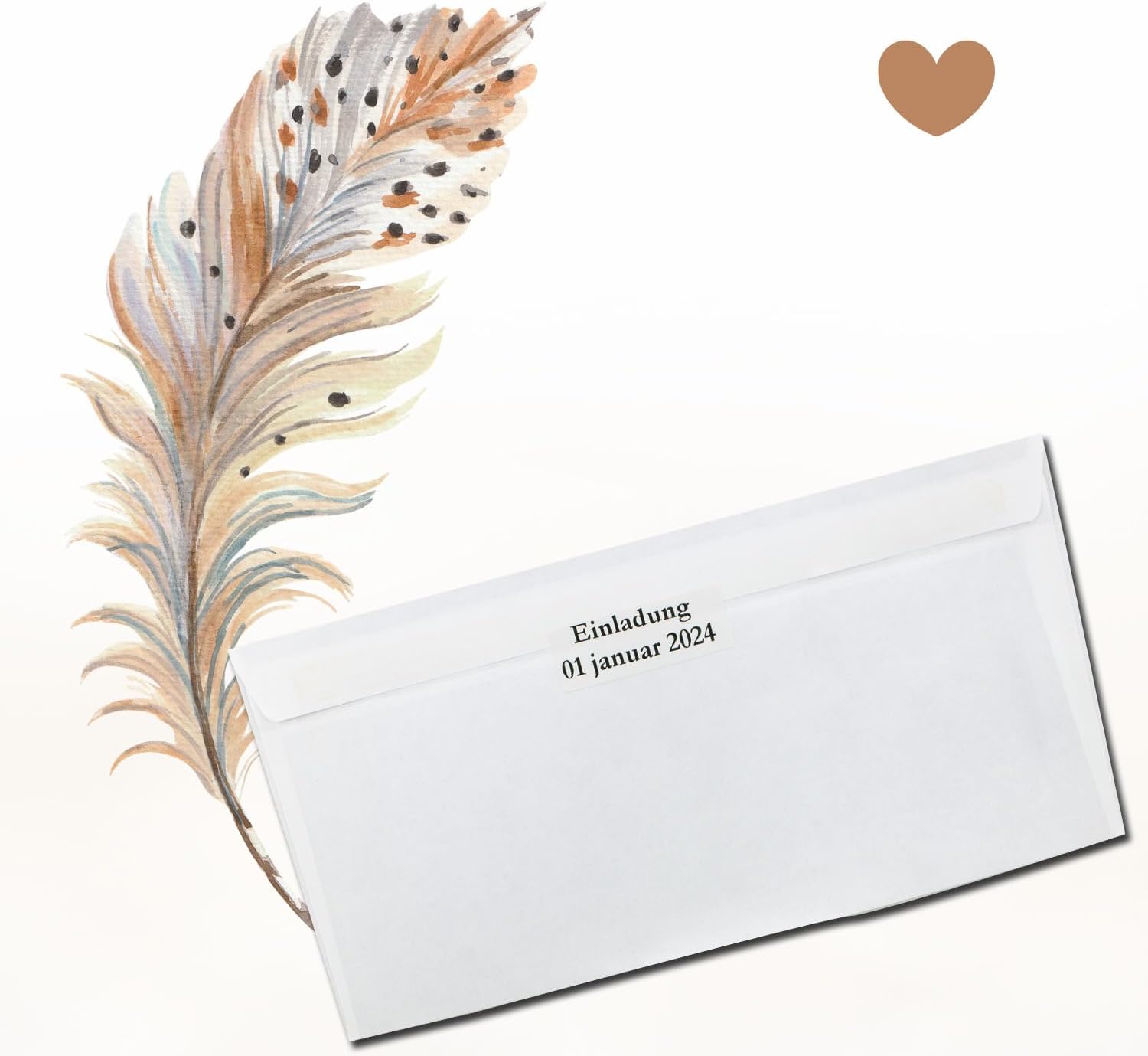 Self-Adhesive Personalised Address Labels 46 x 17 mm from 250 Labels / Roll White Paper Consisting of 1 to 5 Lines with Your Desired Text Name Stickers for Letters, School Supplies – Bild 6