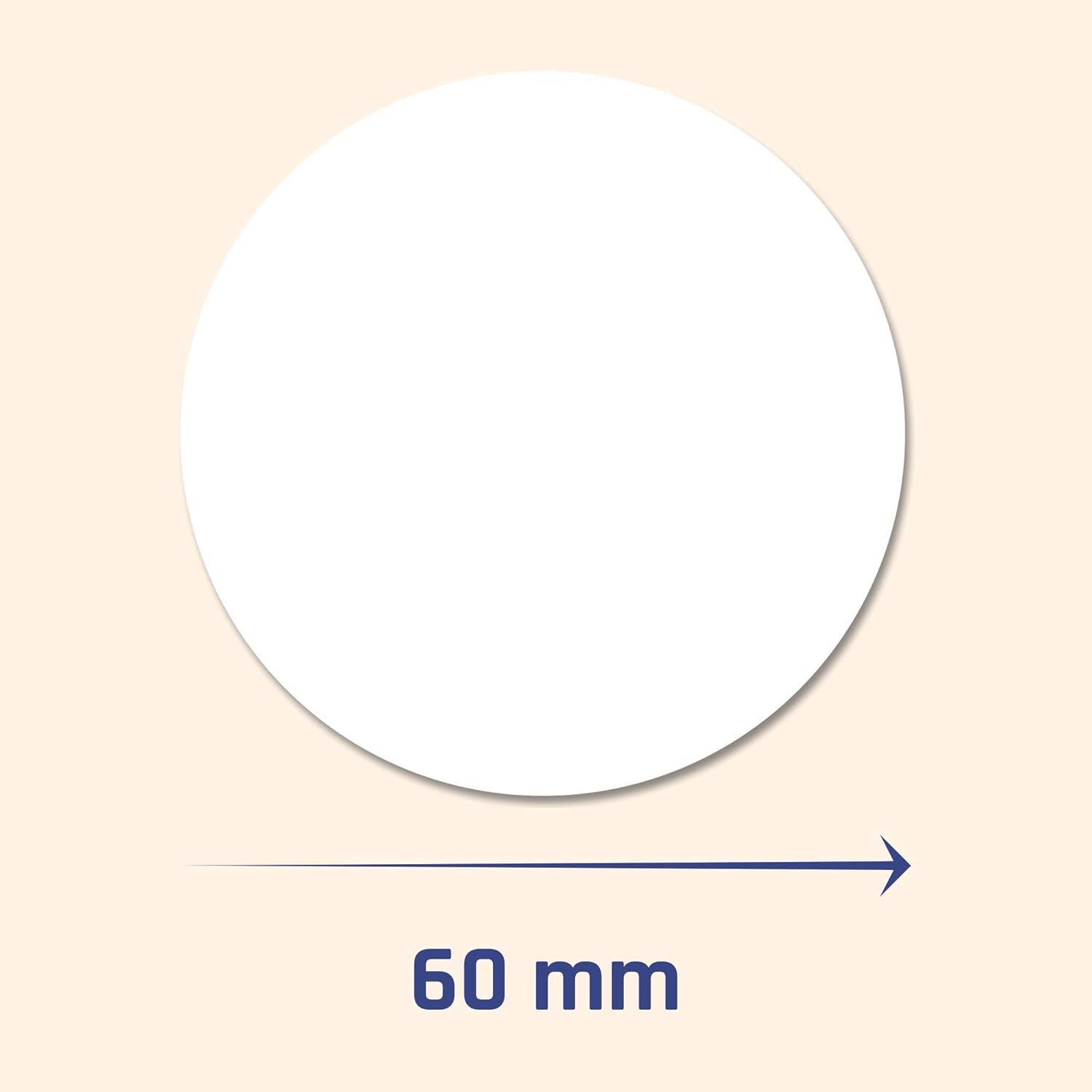 60 mm, 25 sheets, A4 labels, round, for printing, self-adhesive sticker – Bild 5