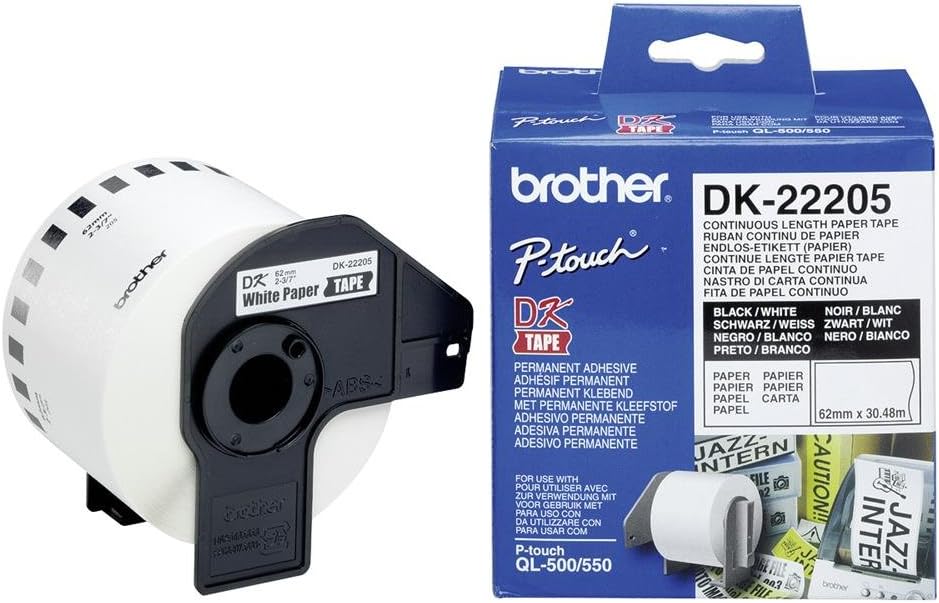 Brother DK-22205 Direct thermal printing technology Black/White